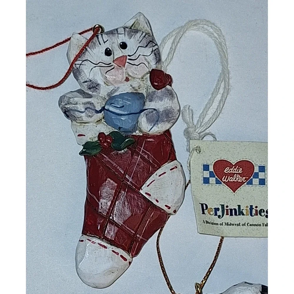 Lot Of 3 Midwest Of Cannon‎ Falls Eddie Walker Xmas Ornaments Cats Dog